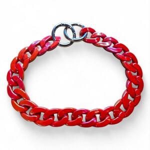 Red Iridescent Bag Chain Link